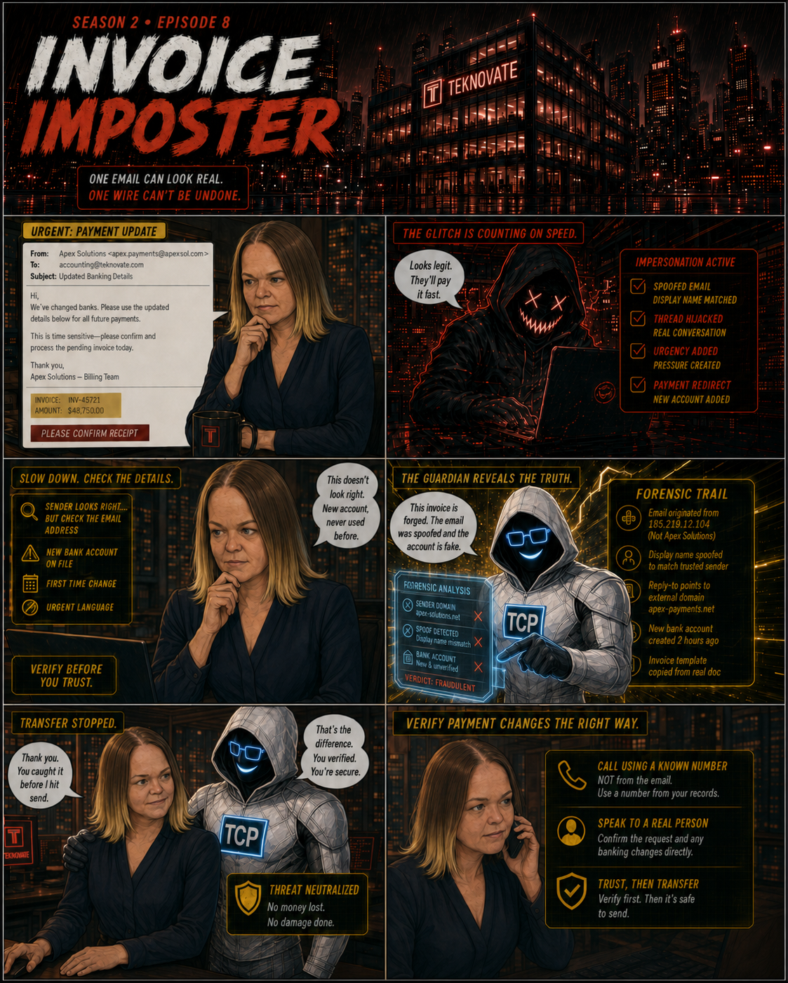Season 2 Episode 8: Invoice Imposter comic